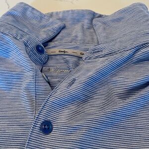 Walter Hagen Light Blue striped Polo Shirt - Medium